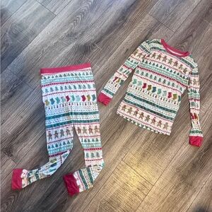 Little Sleepies Holiday Pajama Set with Red and Green